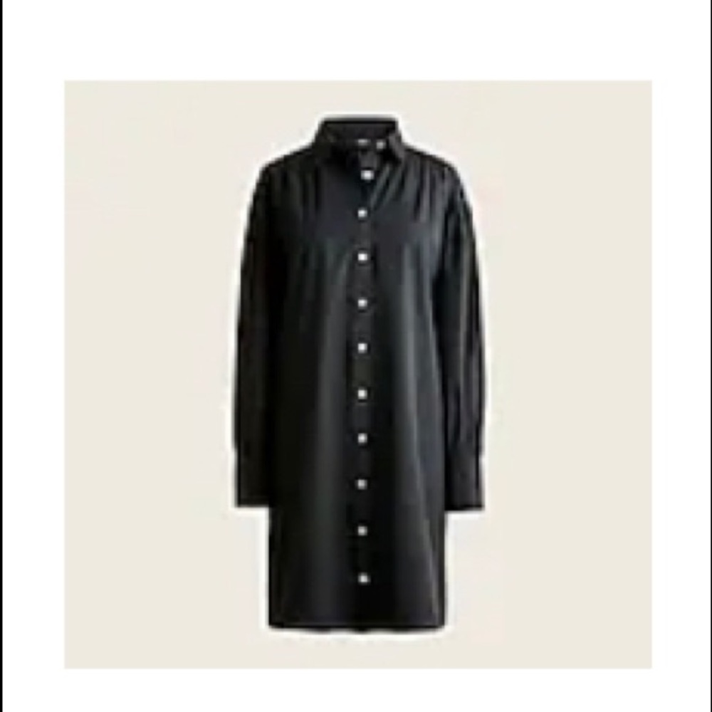 NWT Jcrew Puff-Sleeve Cotton Poplin Mini Shirt Dress